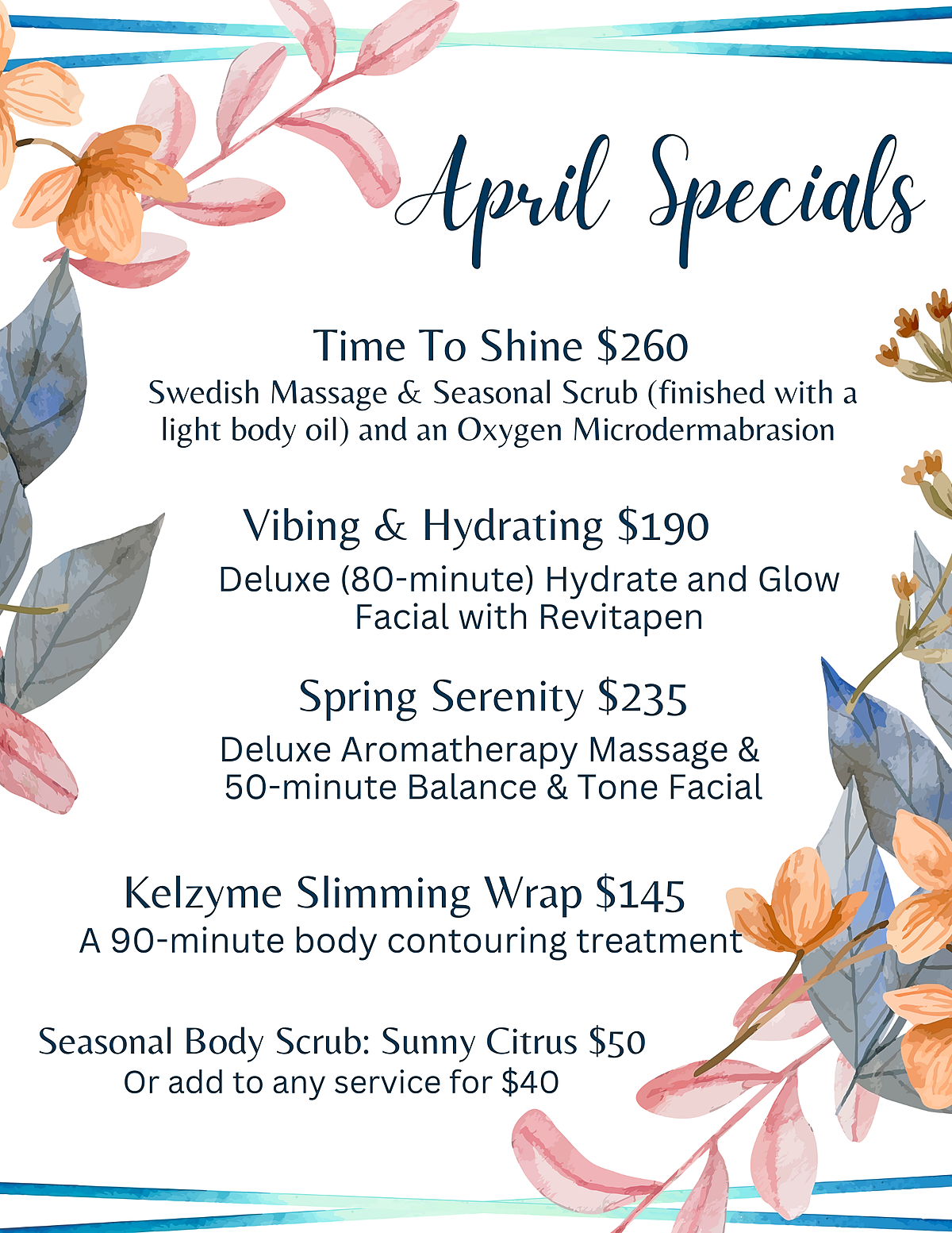 April Specials Offer | Sutera Spa in Flower Mound, TX