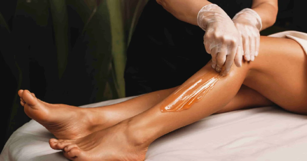 Current image: Woman receiving Professional Waxing Services in Flower Mound for smooth, glowing skin